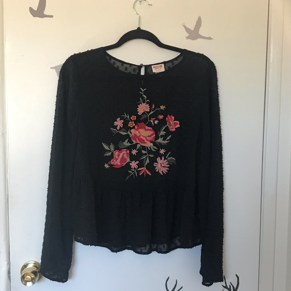 Black Sheer Lace Top